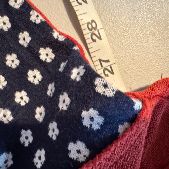 POL Clothing - Star Hooded Top with Mixed Matrerial - Red, Blue - L - Picture 6 of 7